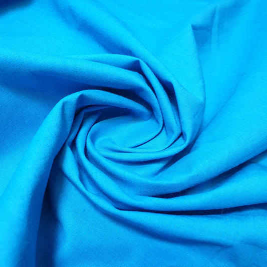 Turquoise Clearance 100% Cotton Fabric Plain Solid Quilting Craft Dress Material 44" By The Meter