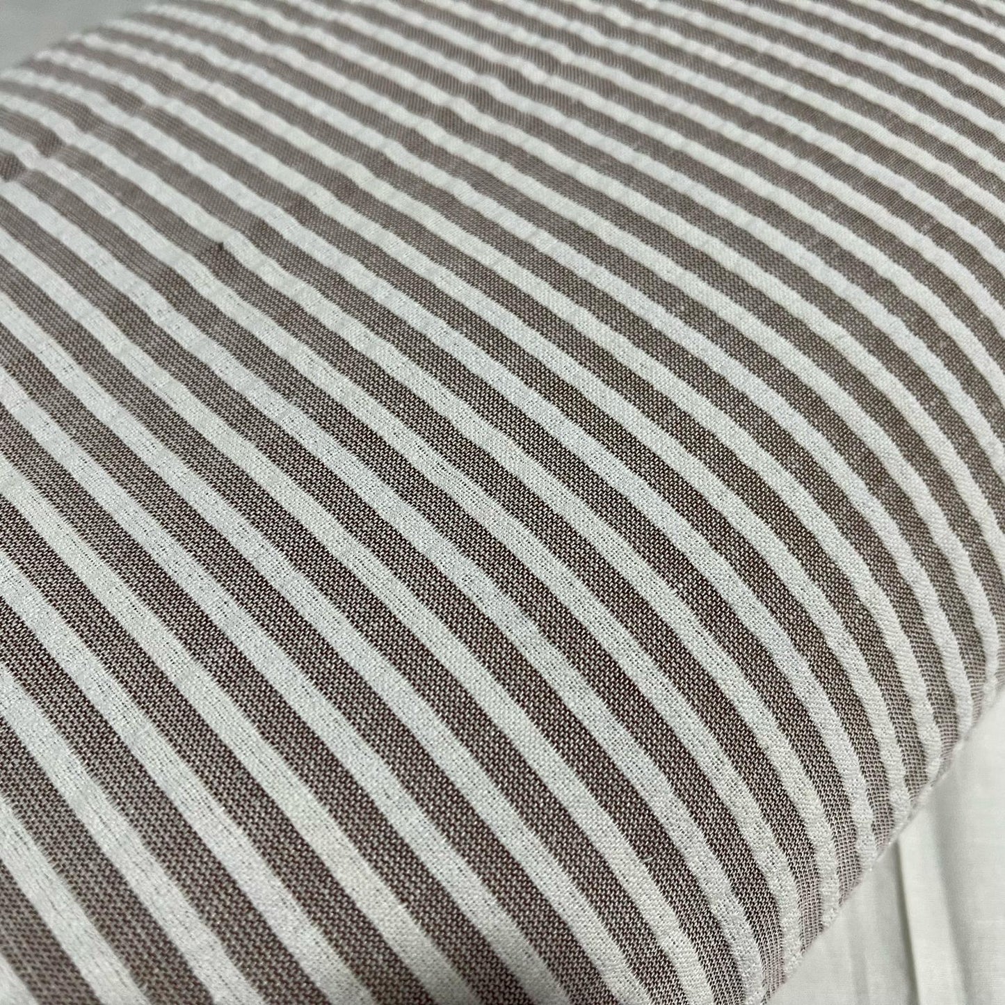 Taupe 100% Cotton Seersucker Fabric Crush Stripe Costume Craft Dress Material 44" By The Meter