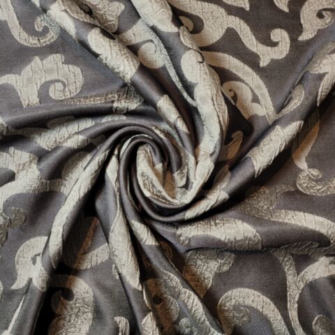 Taupe Traditional Damask Medium Weight Curtain & Upholstery Fabrics 58" Wide by the Meter