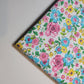 Turquoise Wild Floral 100% Cotton Organic Craft Dress Quilting Fabric 44" By The Meter