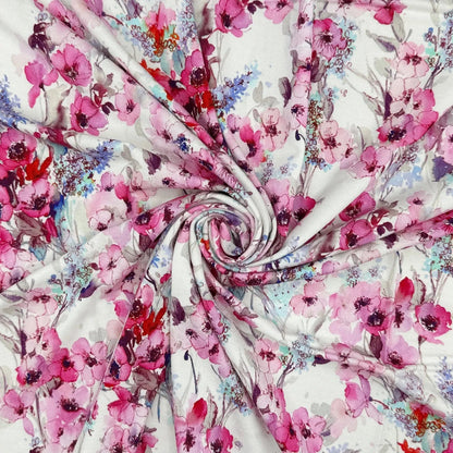 Digitally Printed Viscose Jersey Fabric | Soft Stretch Jersey 60" (150cm) Wide Dressmaking Fabric â€“ Sold by the Meter