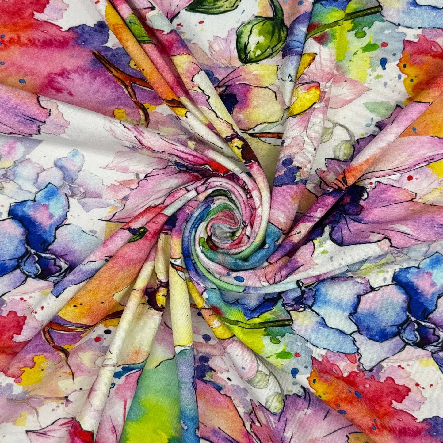 Digitally Printed Viscose Jersey Fabric | Soft Stretch Jersey 60" (150cm) Wide Dressmaking Fabric – Sold by the Meter