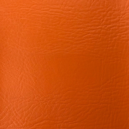 Orange Leatherette Faux Leather Fabric – Durable Upholstery Vinyl for Furniture, Bags, Crafts & Apparel 58" By The Meter