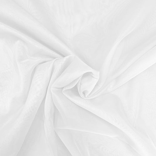 Plain Inherently FR Voile Sheer Drapery Fabric | 100% Polyester 59" (150cm) Wide 50gsm – Sold by the Meter