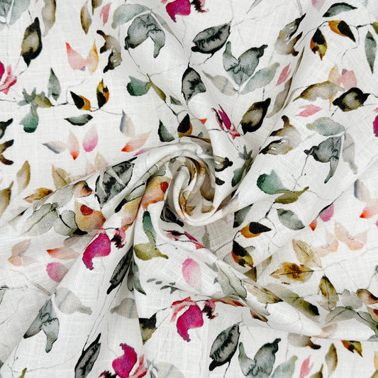 Washed 100% Linen Printed Fabric | Soft Premium Linen 54" (136cm) Wide – Sold by the Meter