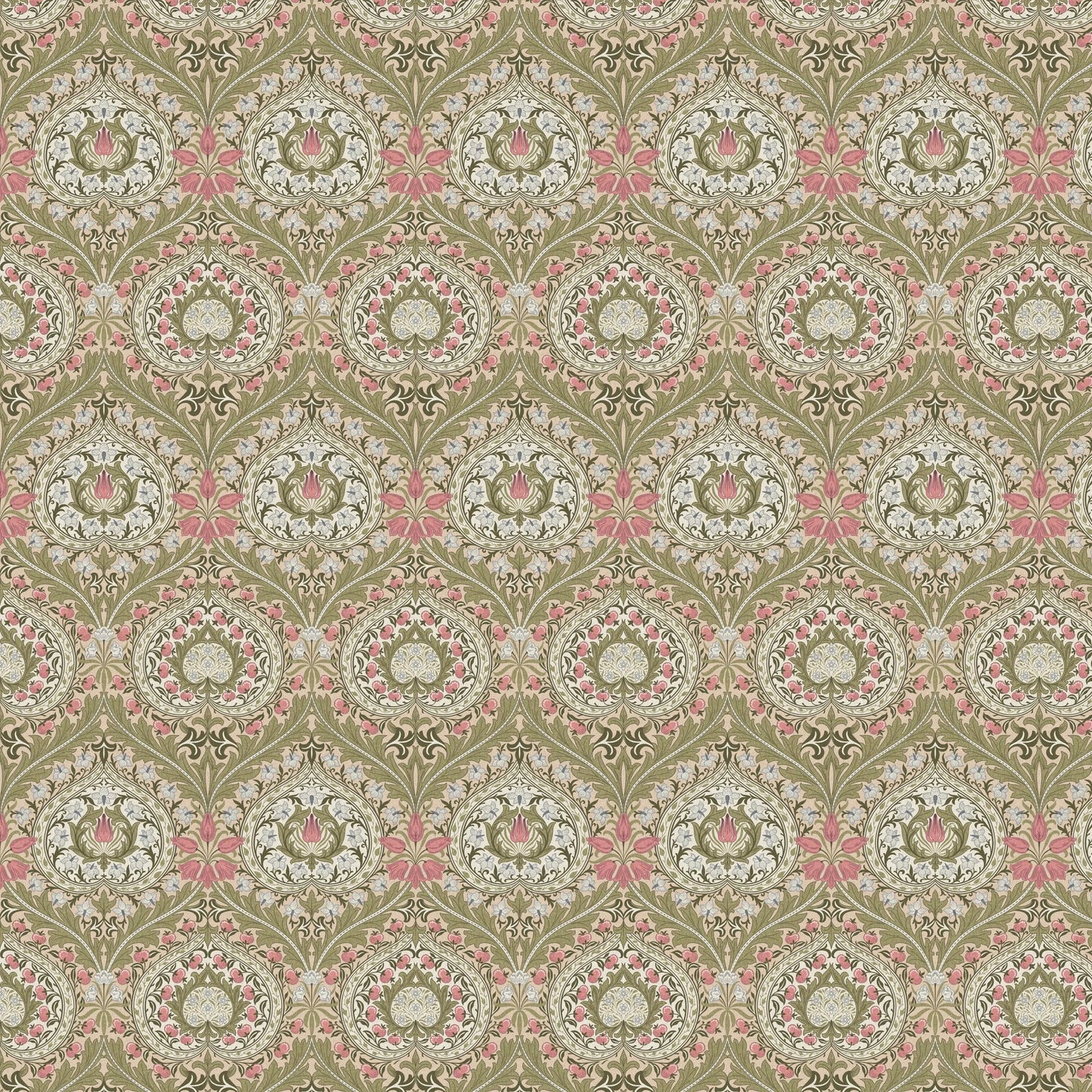 William Morris 100% Cotton Furnishing Weight Side-Matching Printed Panama Fabric | European Produced 55" (140cm) Wide 220gsm â€“ Sold by the Meter