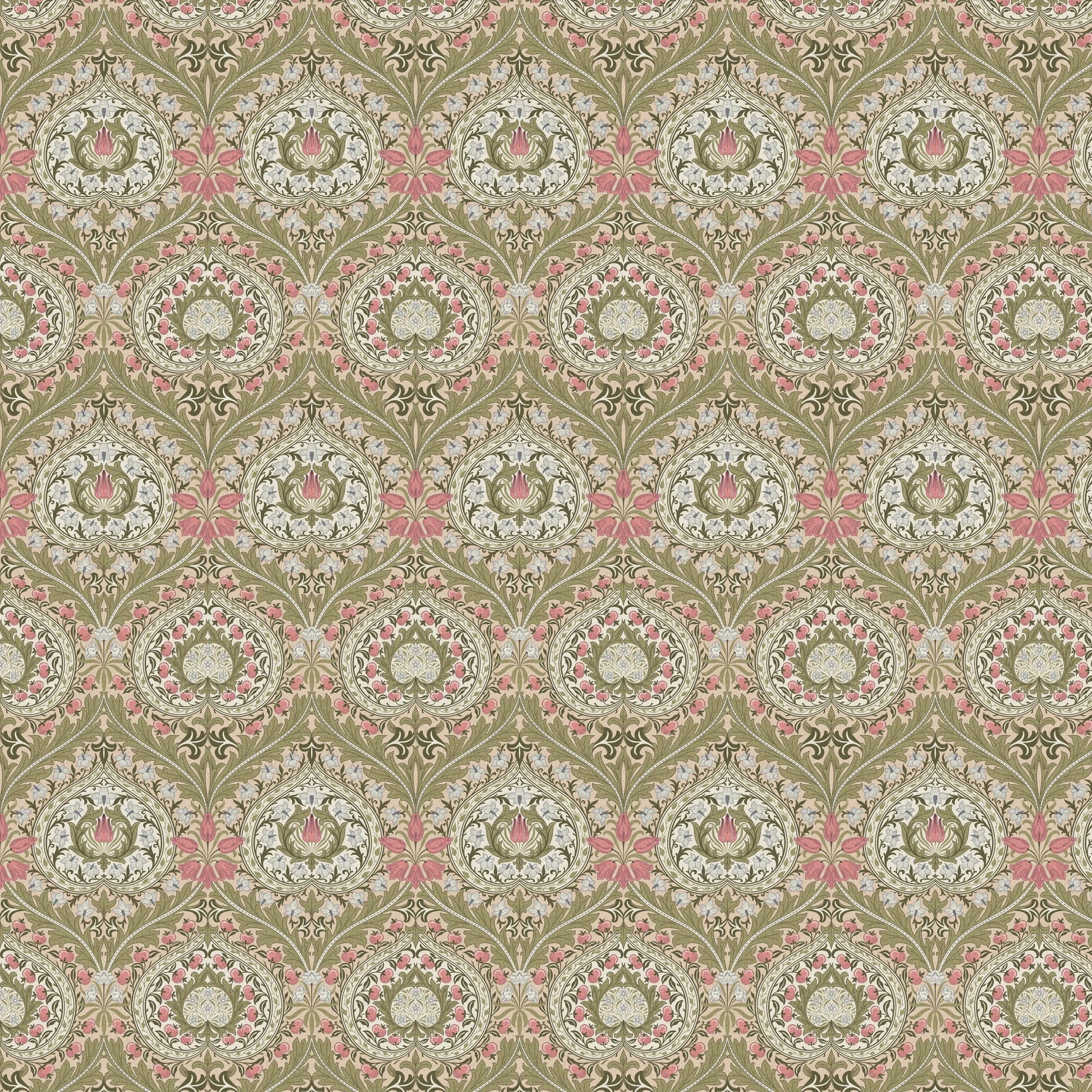 William Morris 100% Cotton Furnishing Weight Side-Matching Printed Panama Fabric | European Produced 55" (140cm) Wide 220gsm â€“ Sold by the Meter