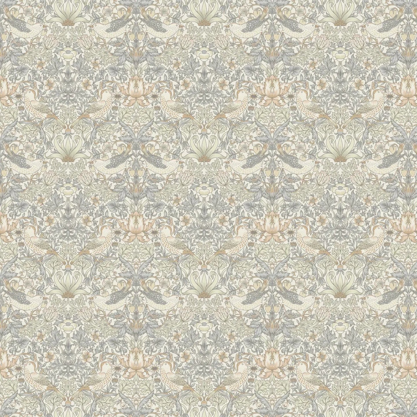 William Morris 100% Cotton Furnishing Weight Side-Matching Printed Panama Fabric | European Produced 55" (140cm) Wide 220gsm â€“ Sold by the Meter