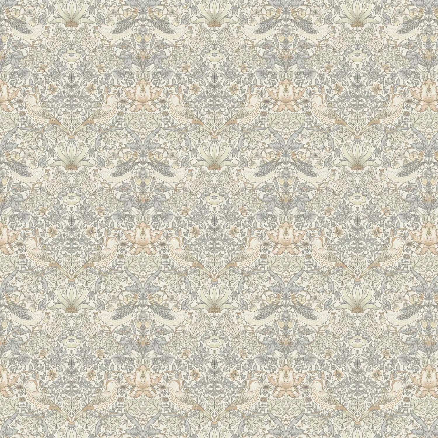 William Morris 100% Cotton Furnishing Weight Side-Matching Printed Panama Fabric | European Produced 55" (140cm) Wide 220gsm â€“ Sold by the Meter