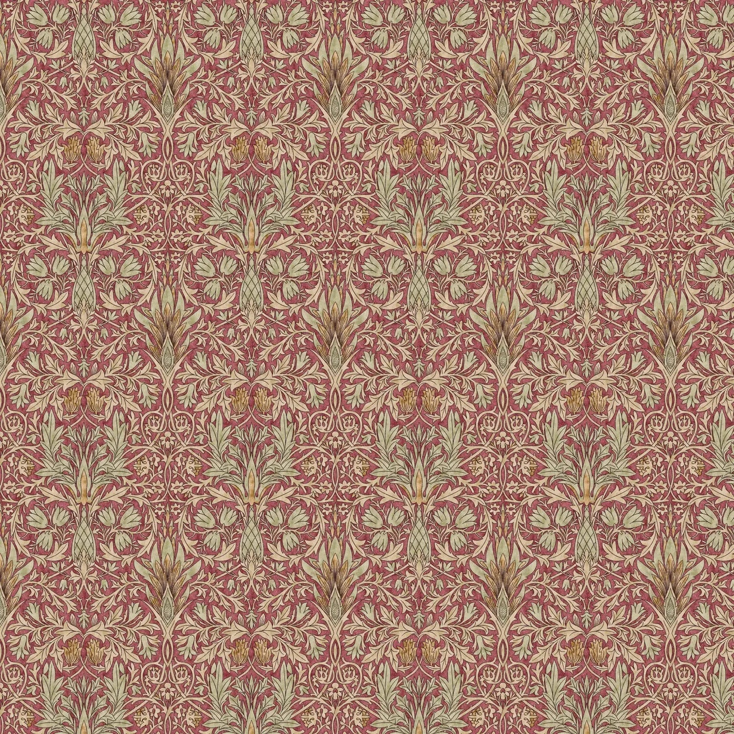 William Morris 100% Cotton Furnishing Weight Side-Matching Printed Panama Fabric | European Produced 55" (140cm) Wide 220gsm – Sold by the Meter