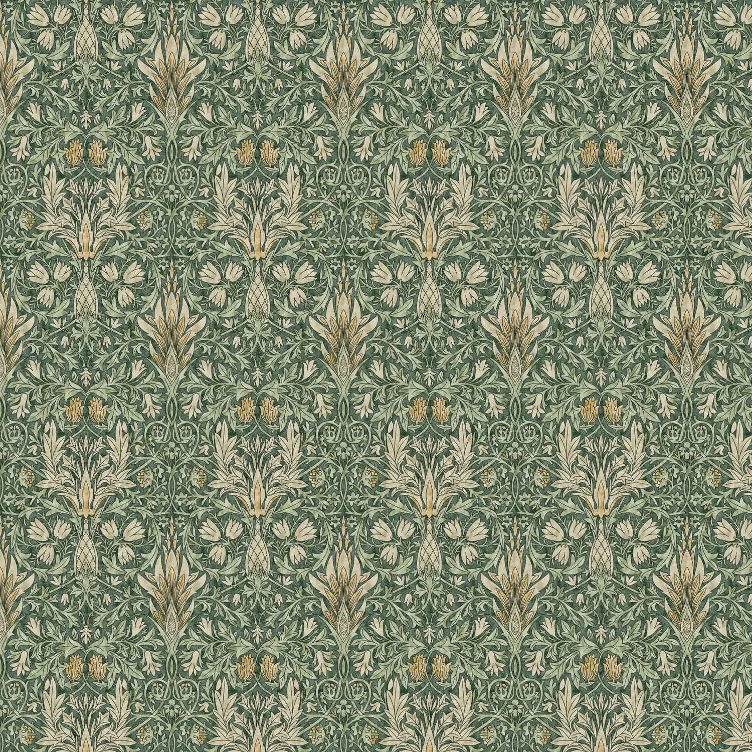 William Morris 100% Cotton Furnishing Weight Side-Matching Printed Panama Fabric | European Produced 55" (140cm) Wide 220gsm â€“ Sold by the Meter