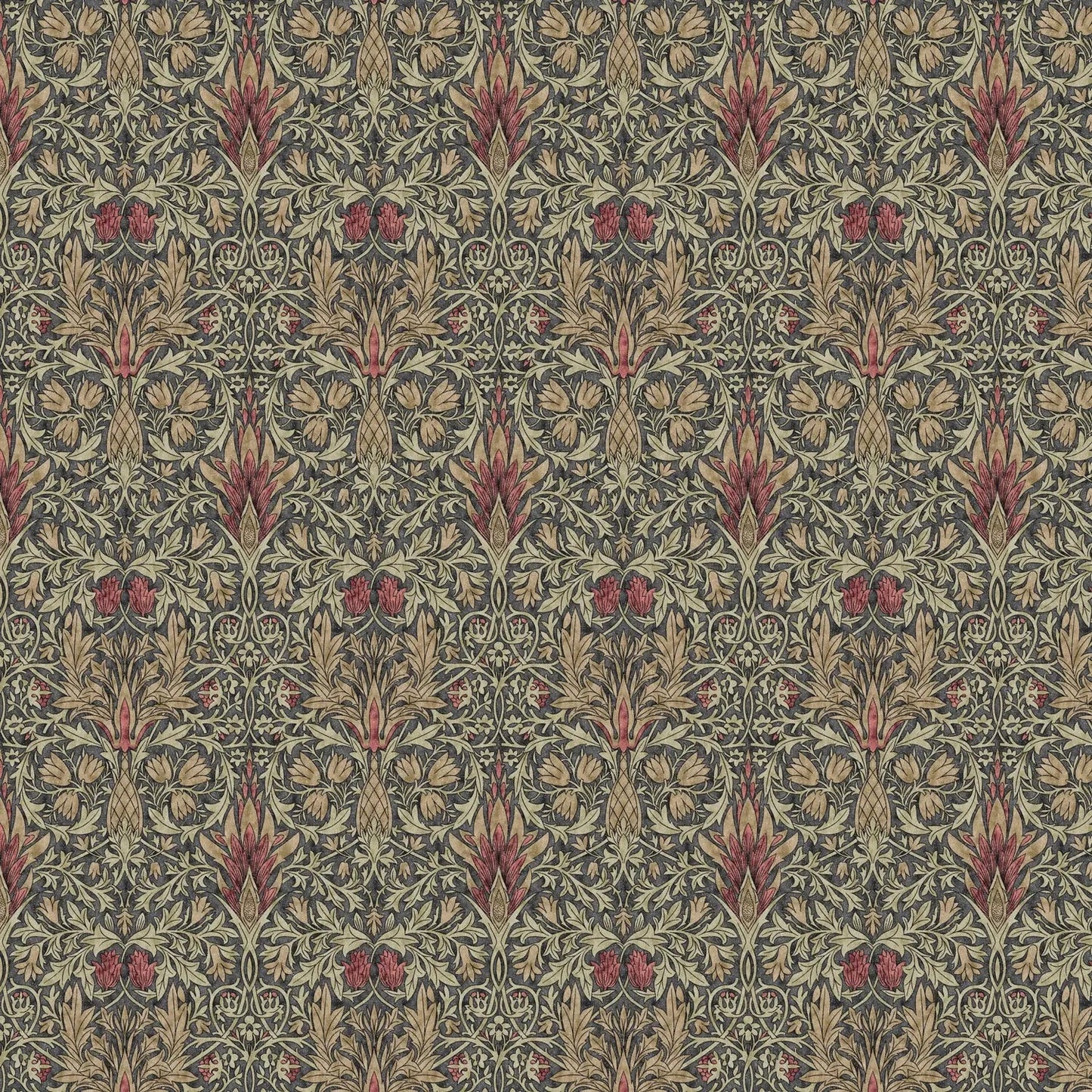 William Morris 100% Cotton Furnishing Weight Side-Matching Printed Panama Fabric | European Produced 55" (140cm) Wide 220gsm – Sold by the Meter