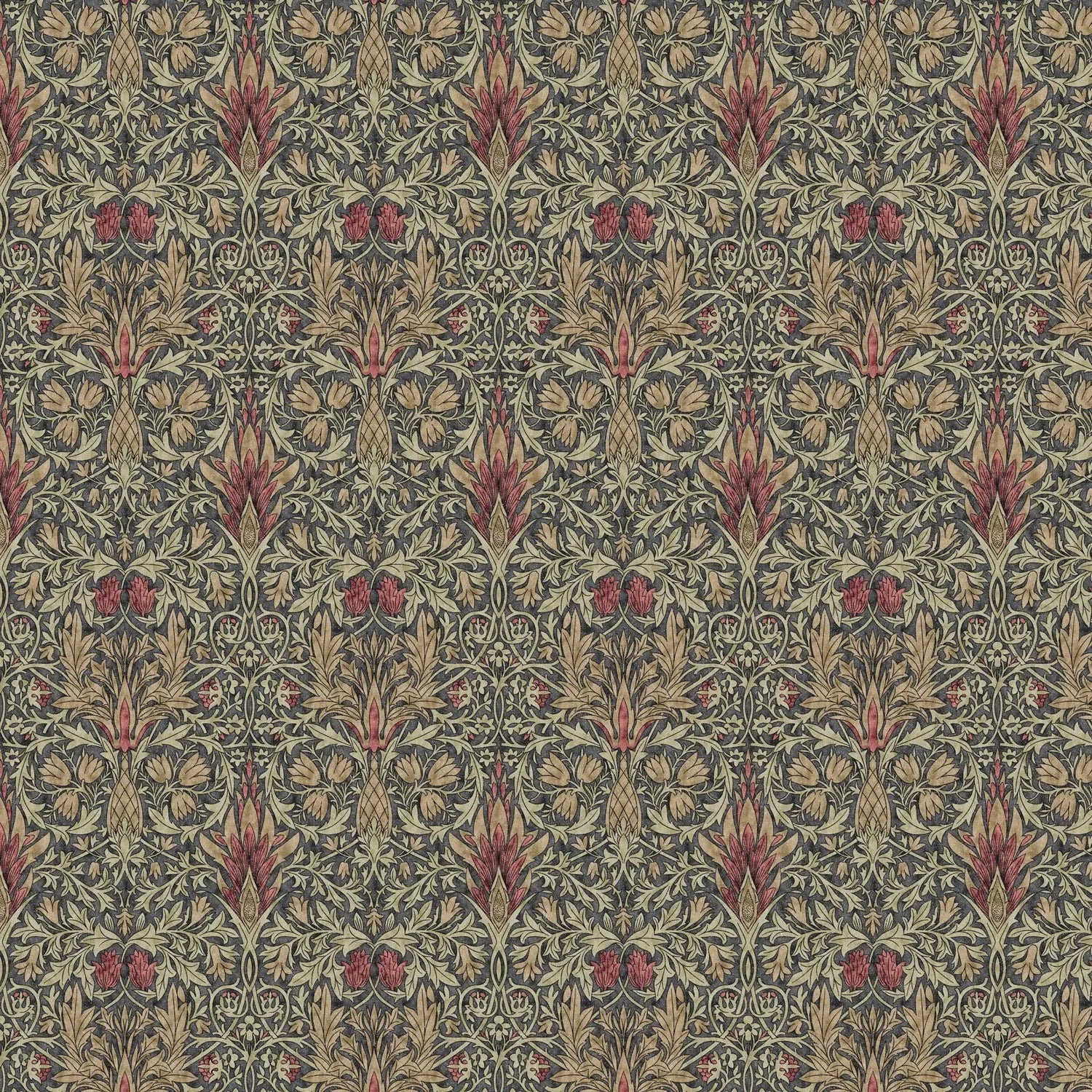 William Morris 100% Cotton Furnishing Weight Side-Matching Printed Panama Fabric | European Produced 55" (140cm) Wide 220gsm – Sold by the Meter