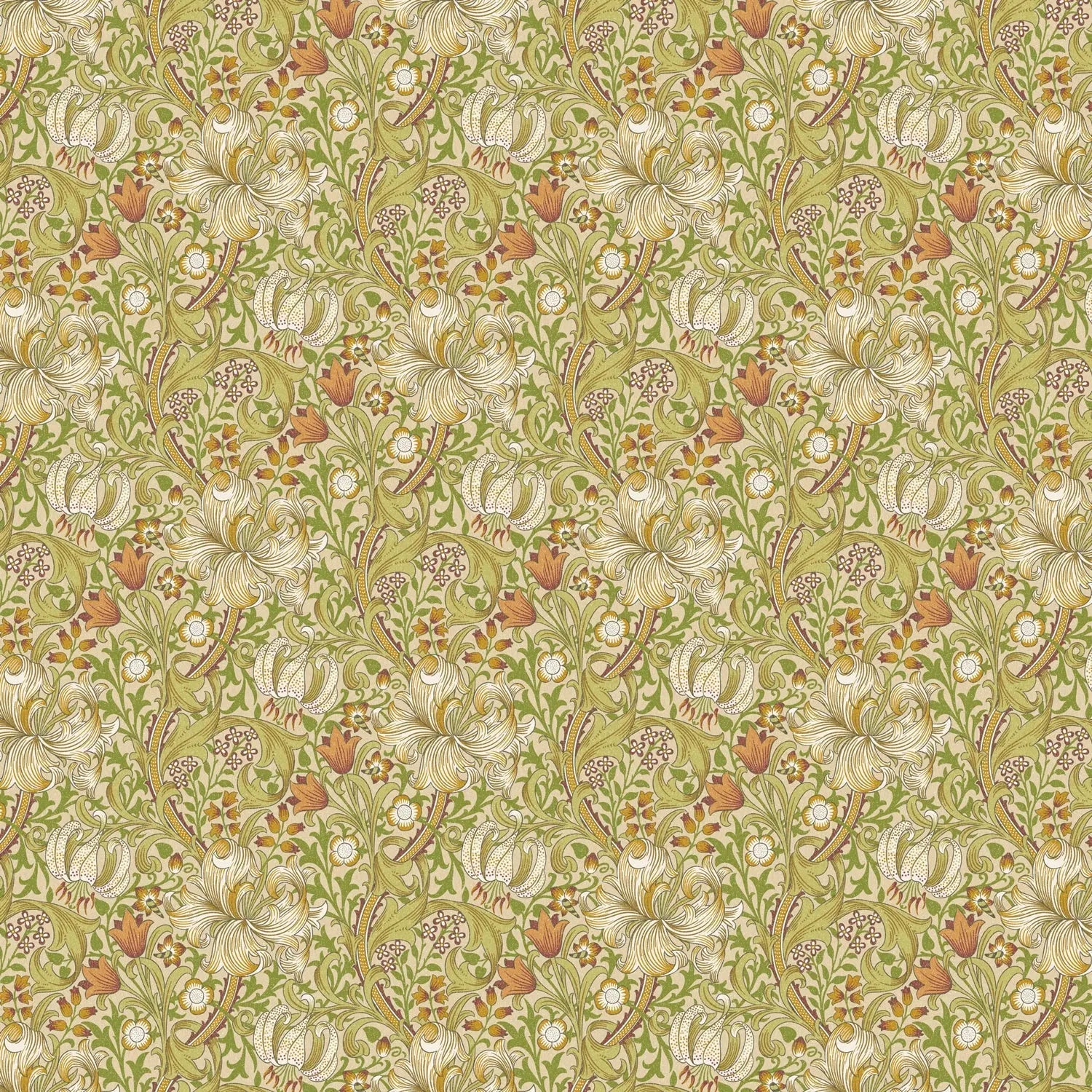 William Morris 100% Cotton Furnishing Weight Side-Matching Printed Panama Fabric | European Produced 55" (140cm) Wide 220gsm – Sold by the Meter