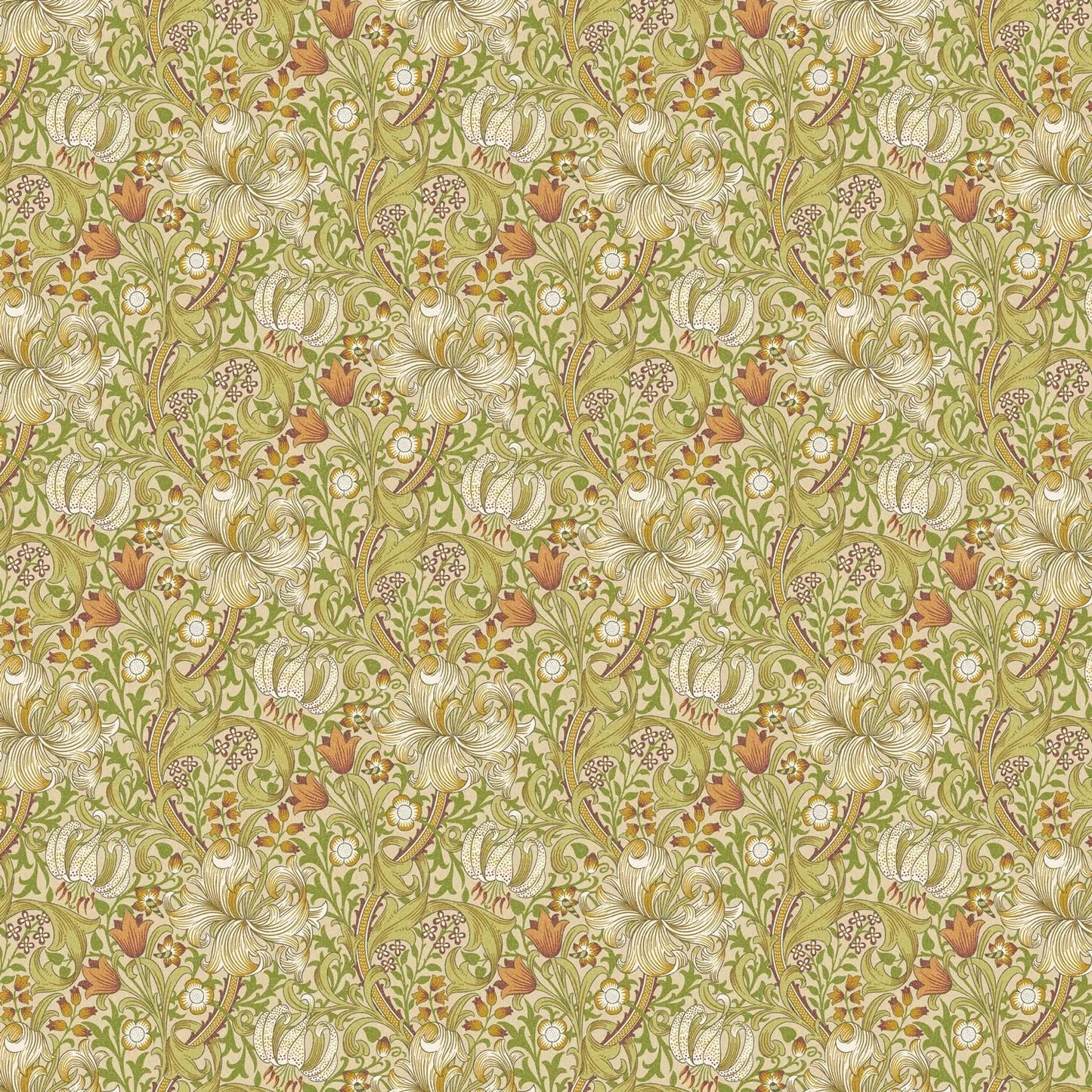 William Morris 100% Cotton Furnishing Weight Side-Matching Printed Panama Fabric | European Produced 55" (140cm) Wide 220gsm â€“ Sold by the Meter