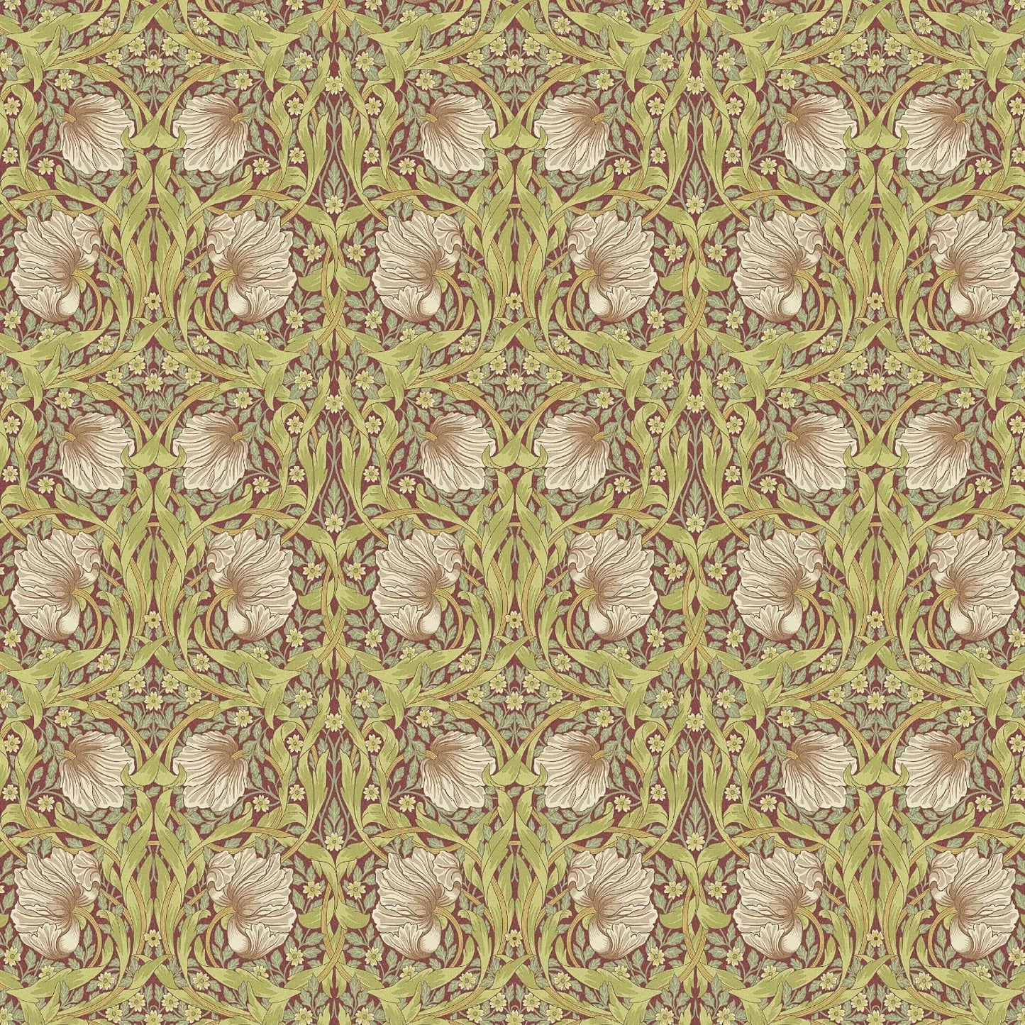 William Morris 100% Cotton Furnishing Weight Side-Matching Printed Panama Fabric | European Produced 55" (140cm) Wide 220gsm – Sold by the Meter
