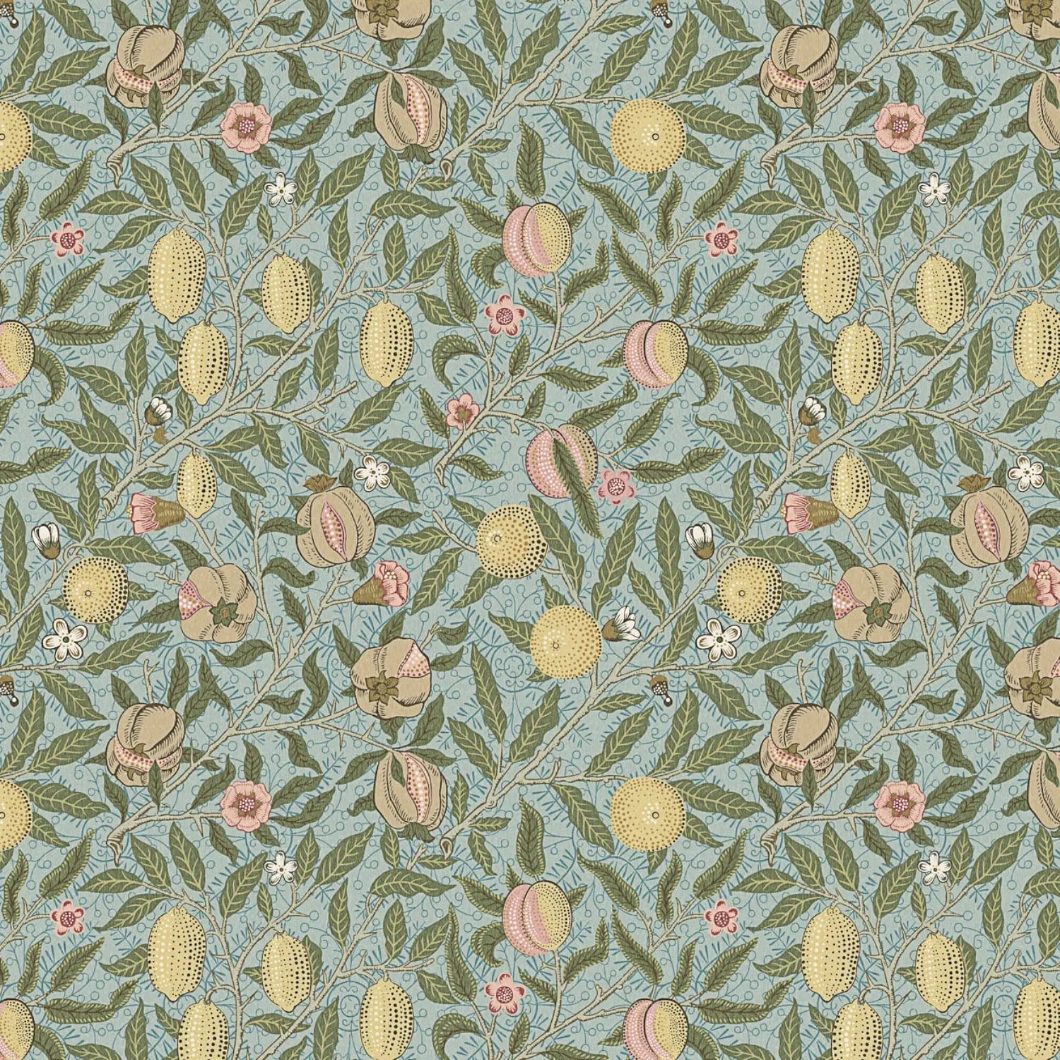William Morris 100% Cotton Furnishing Weight Side-Matching Printed Panama Fabric | European Produced 55" (140cm) Wide 220gsm – Sold by the Meter