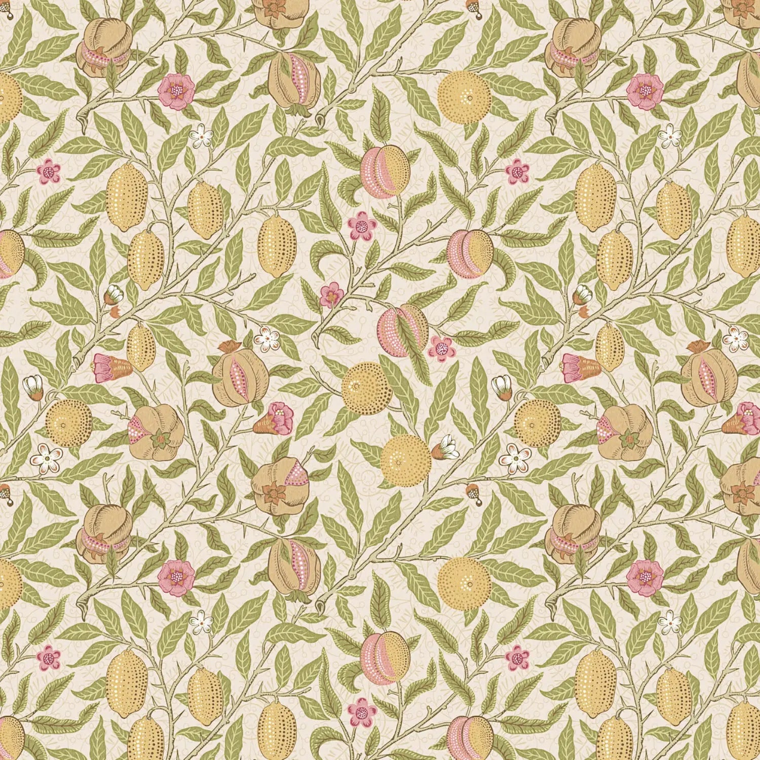 William Morris 100% Cotton Furnishing Weight Side-Matching Printed Panama Fabric | European Produced 55" (140cm) Wide 220gsm â€“ Sold by the Meter