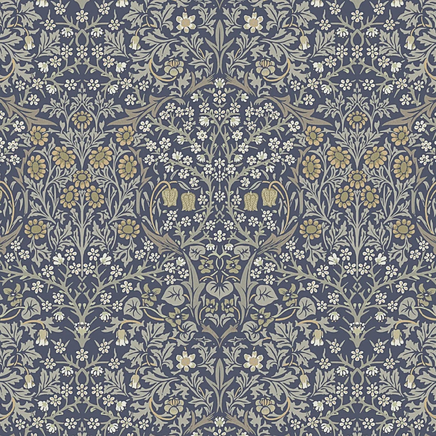 William Morris 100% Cotton Furnishing Weight Side-Matching Printed Panama Fabric | European Produced 55" (140cm) Wide 220gsm â€“ Sold by the Meter