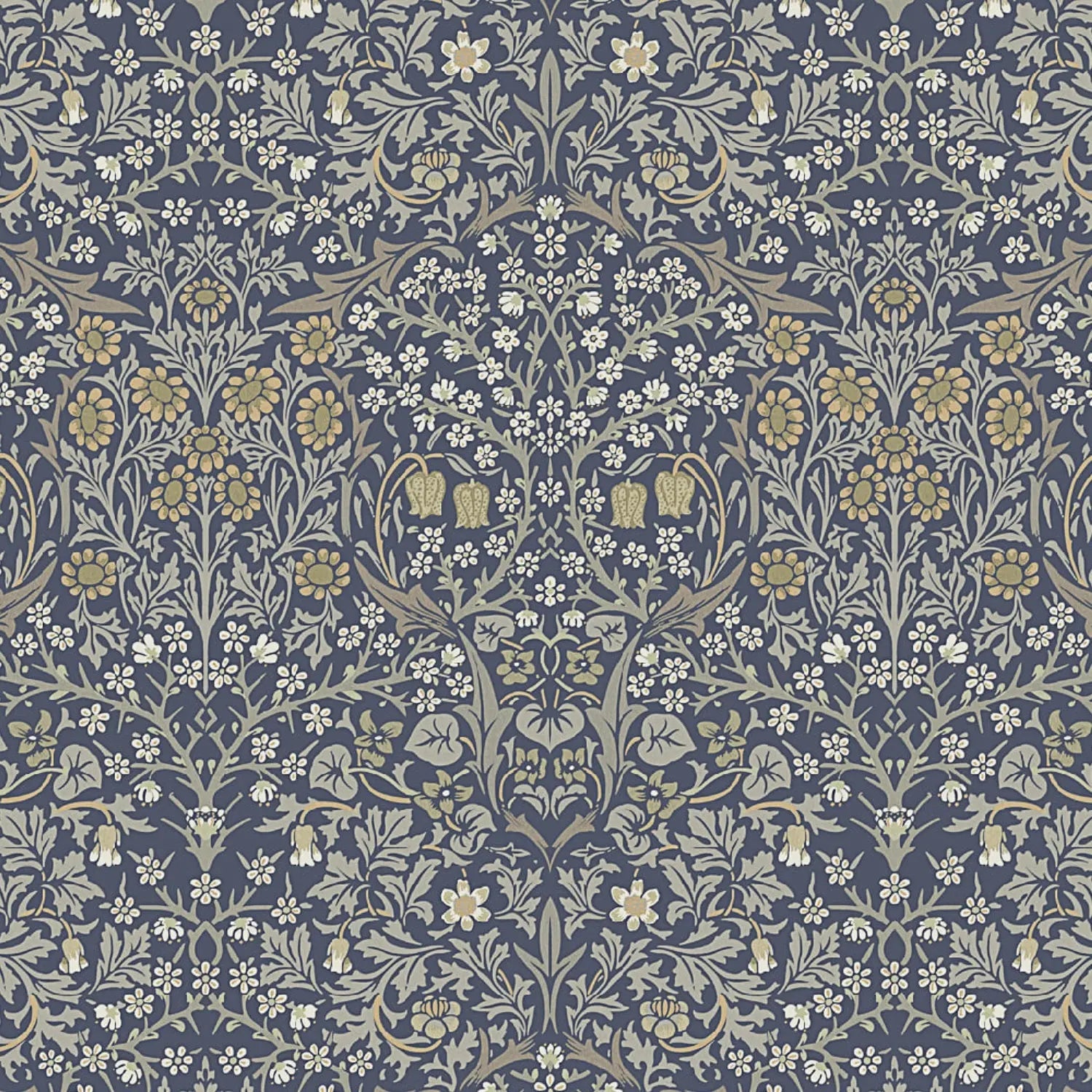 William Morris 100% Cotton Furnishing Weight Side-Matching Printed Panama Fabric | European Produced 55" (140cm) Wide 220gsm – Sold by the Meter