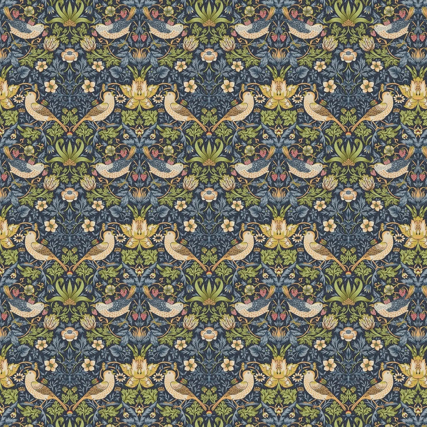 William Morris Design Coated Cotton Fabric | Waterproof Acrylic & Teflon Coated 100% Cotton 55" (140cm) Wide â€“ Sold by the Meter