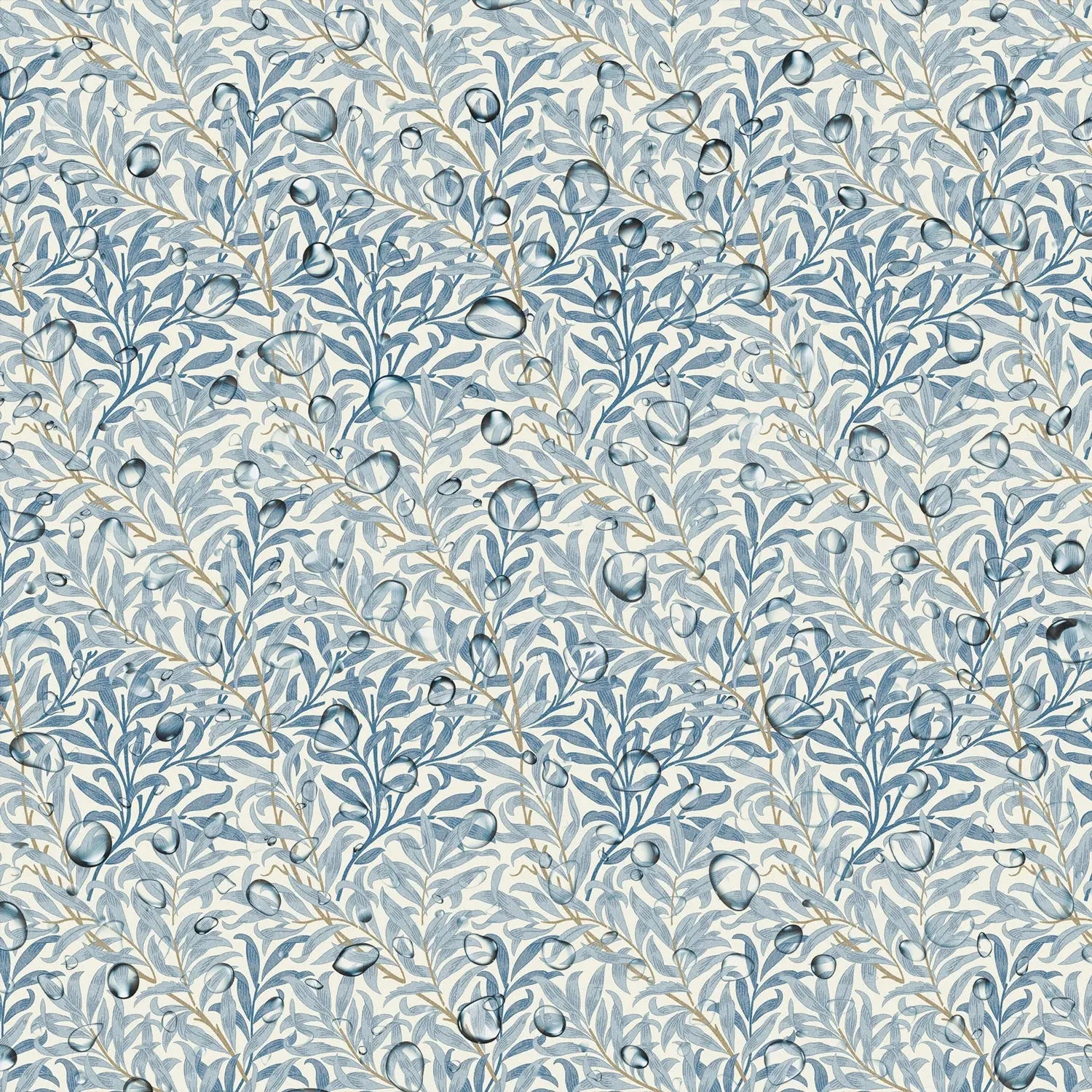 William Morris Design Coated Cotton Fabric | Waterproof Acrylic & Teflon Coated 100% Cotton 55" (140cm) Wide â€“ Sold by the Meter