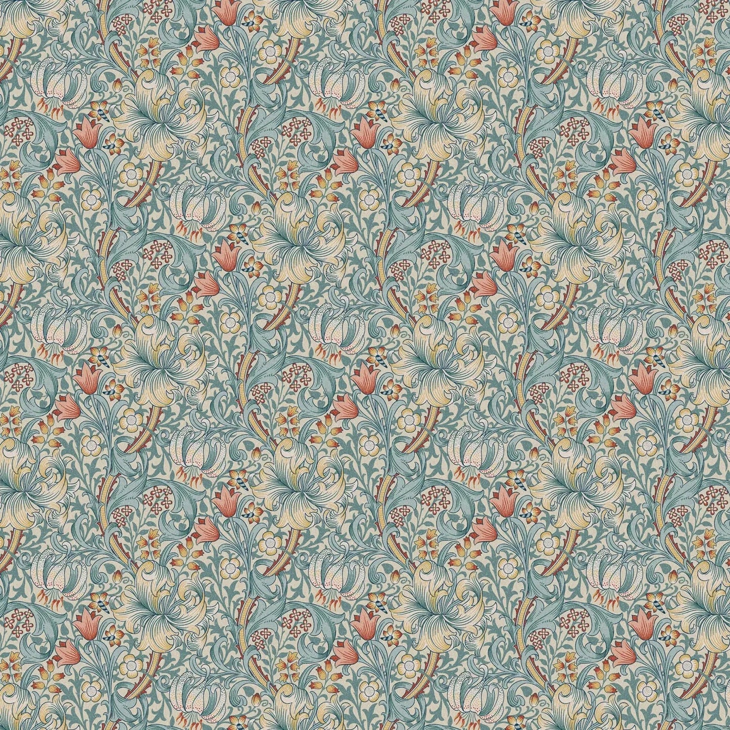William Morris Design Coated Cotton Fabric | Waterproof Acrylic & Teflon Coated 100% Cotton 55" (140cm) Wide – Sold by the Meter