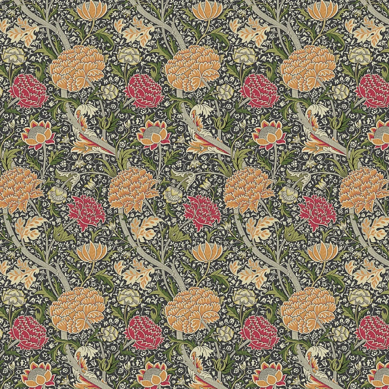 William Morris Design Coated Cotton Fabric | Waterproof Acrylic & Teflon Coated 100% Cotton 55" (140cm) Wide â€“ Sold by the Meter