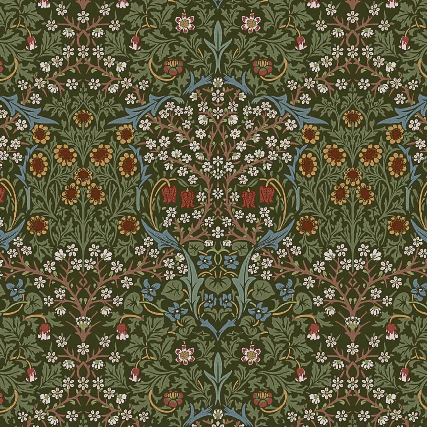 William Morris Design Coated Cotton Fabric | Waterproof Acrylic & Teflon Coated 100% Cotton 55" (140cm) Wide – Sold by the Meter