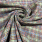 Teal Multi Micro Check Italian Wool Blend Fabric – Premium Coat, Jacket, Dress & Costume Material – 58" Wide