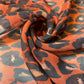 Burnt Orange Leopard Crepe Chiffon Sheer Material Dress Craft Decor Fabric 44" By The Meter