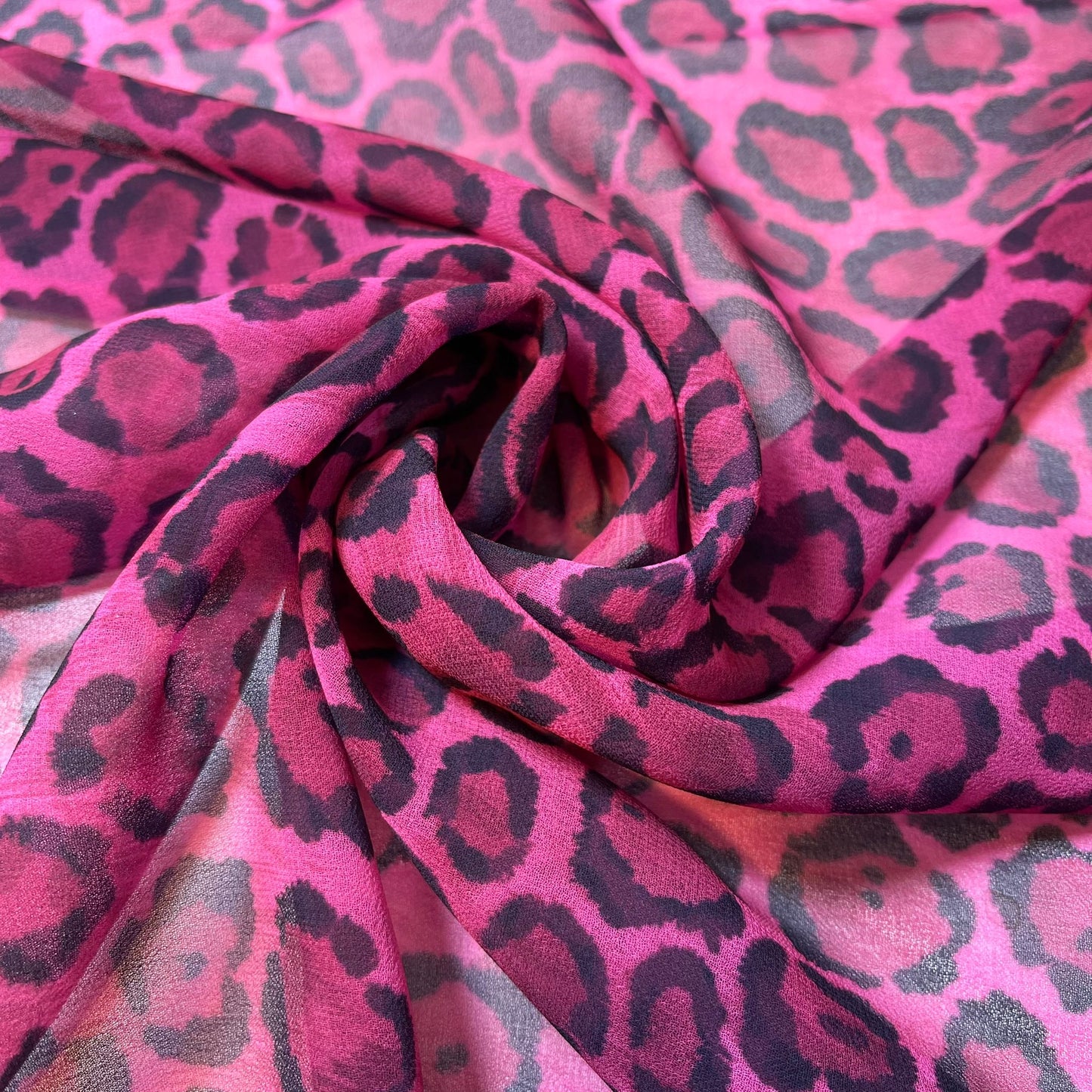 Pink Panther Crepe Chiffon Sheer Material Dress Craft Decor Fabric 44" By The Meter