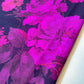 Navy Pink Floral Crepe Chiffon Sheer Material Dress Craft Decor Fabric 44" By The Meter