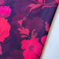 Black Hot Pink Floral Crepe Chiffon Sheer Material Dress Craft Decor Fabric 44" By The eter