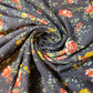 Navy Vintage Floral Printed Polycotton Soft Dress Craft Fabric 58" By The Meter