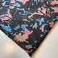 Black Abstract Floral Printed Polycotton Soft Dress Craft Fabric 58" By The Meter
