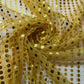 Mustard Sequin Nylon Jersey Fabric – 44″ Wide Dress Craft Costume Decor Material By The Meter