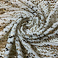 Ivory Sequin Velvet Embroidery Stretch Material Velour Craft Drape Dress Fabric 58" Wide By The Meter