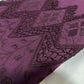 Deep Purple Cotton Floral Embroidery Fabric Lace Broderie Anglaise Dress Craft Material 44" By the Meter