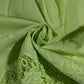 Lime Green Cotton Floral Embroidery Fabric Lace Broderie Anglaise Dress Craft Material 44" By the Meter