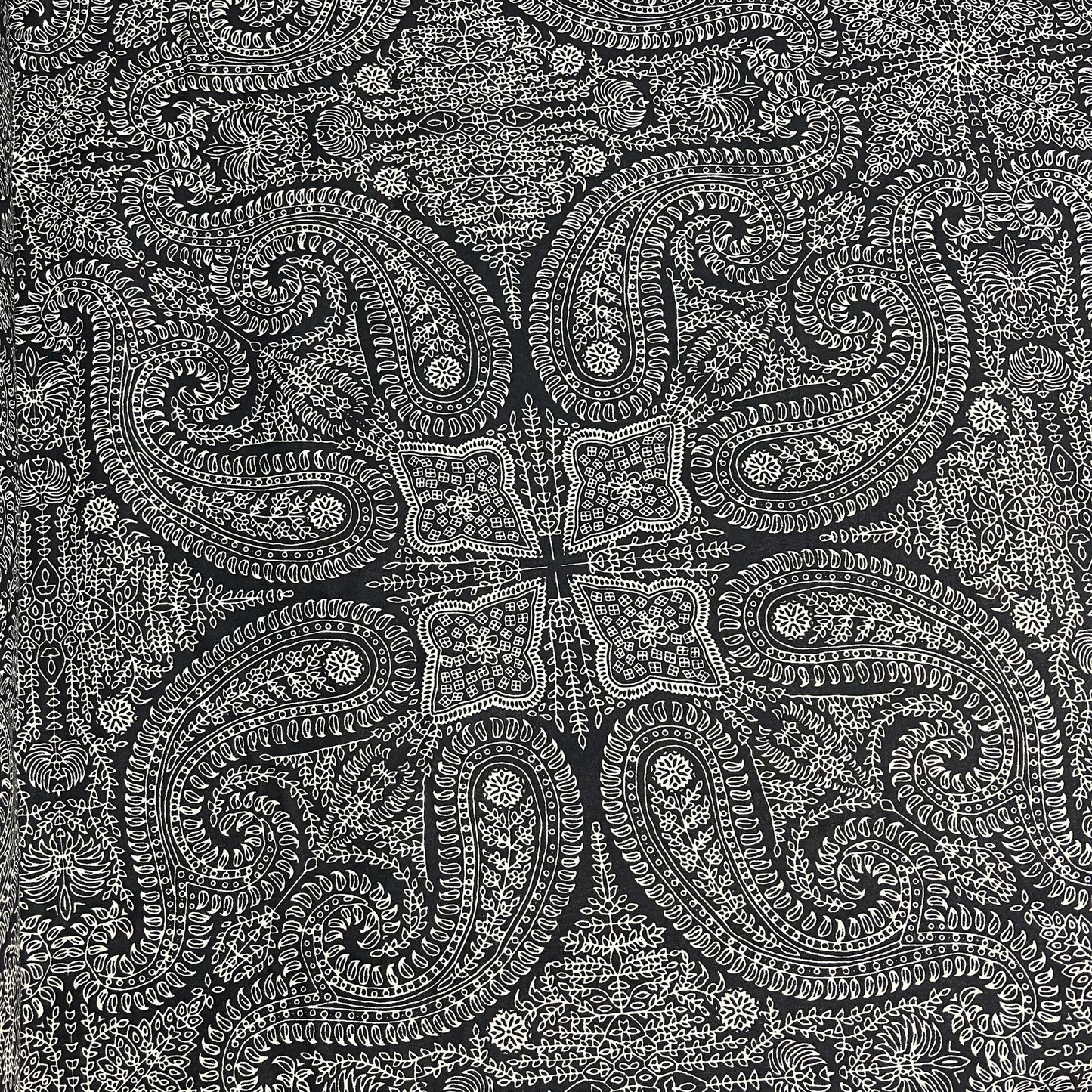 Black Floral Paisley Cotton Voile Fabric 58" Wide Dress Costume Craft Material by the Meter (Copy)