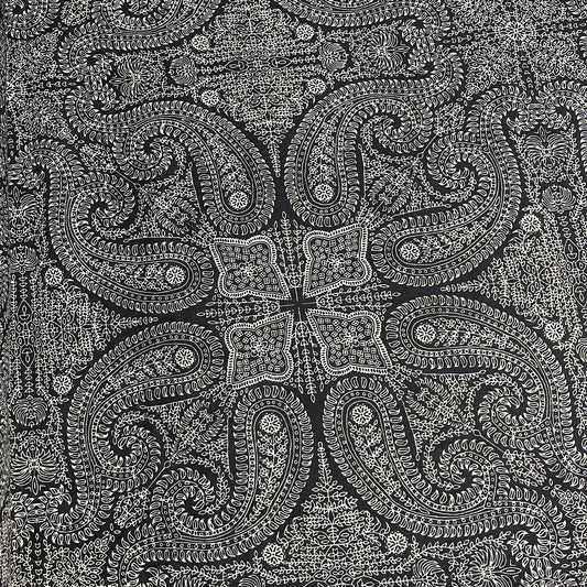 Black Floral Paisley Cotton Voile Fabric 58" Wide Dress Costume Craft Material by the Meter (Copy)