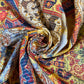 Indian Tapestry Multi Floral Print Kantha Batik Cotton Fabric 44" Wide Dress Costume Craft Material by the Meter