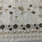 Metallic Floral Scallop Border Embroidery Dyeable Cotton Embroidery Fabric Dress Craft Quilting Material 44" Wide By Meter