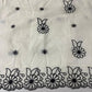 Black Floral Scallop Border Embroidery Dyeable Cotton Embroidery Fabric Dress Craft Quilting Material 44" Wide By Meter