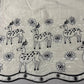 Deer Floral Bloom Embroidery Dyeable Cotton Embroidery Fabric Dress Craft Quilting Material 44" Wide By Meter