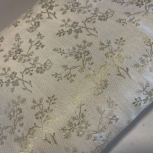 Metallic Floral Blossom Brocade Fabric Dress Craft Costume Material 44" by Meter