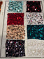 Sequin Velvet Embroidery Stretch Material Velour Craft Drape Dress Fabric 58" Wide By The Meter