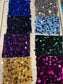 Sequin Velvet Embroidery Stretch Material Velour Craft Drape Dress Fabric 58" Wide By The Meter