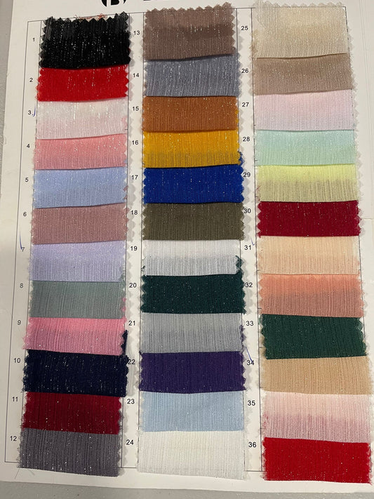 Crinkle Chiffon Crepe Material Lurex Glitter Dress Drape Craft Fabric 58" By The Meter